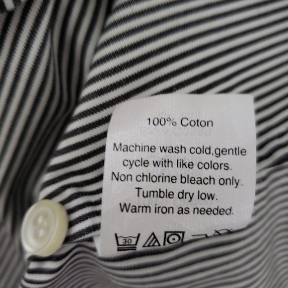 J crew Haberdashery S black stripe button down - Picture 4 of 5